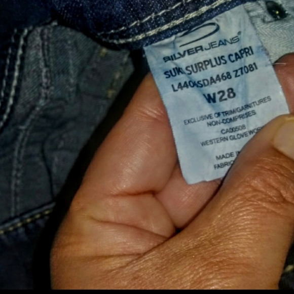 Silver Jeans Size 28 Suki Skinny Leg Capri - Picture 12 of 13